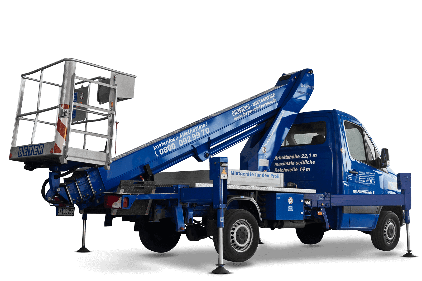 LkwSteiger mit 22 m Hubhöhe mieten BeyerMietservice