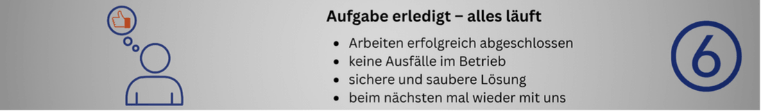 Grauer Infobalken über erfolgreichen Projektabschluss mit BEYER
