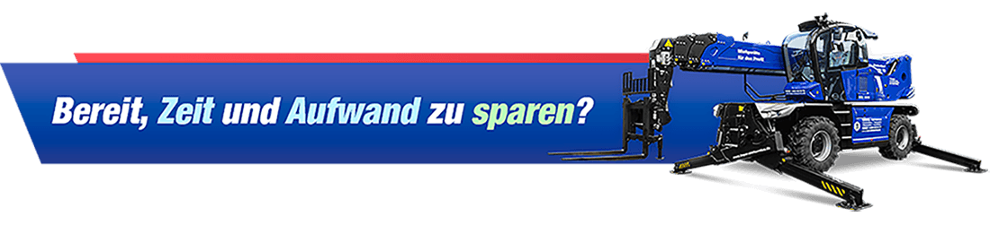 BEYER-Werbebanner für Teleskopstapler Miete