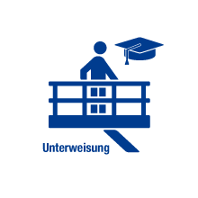 Piktogramm "Arbeitsbühnen-Unterweisung"