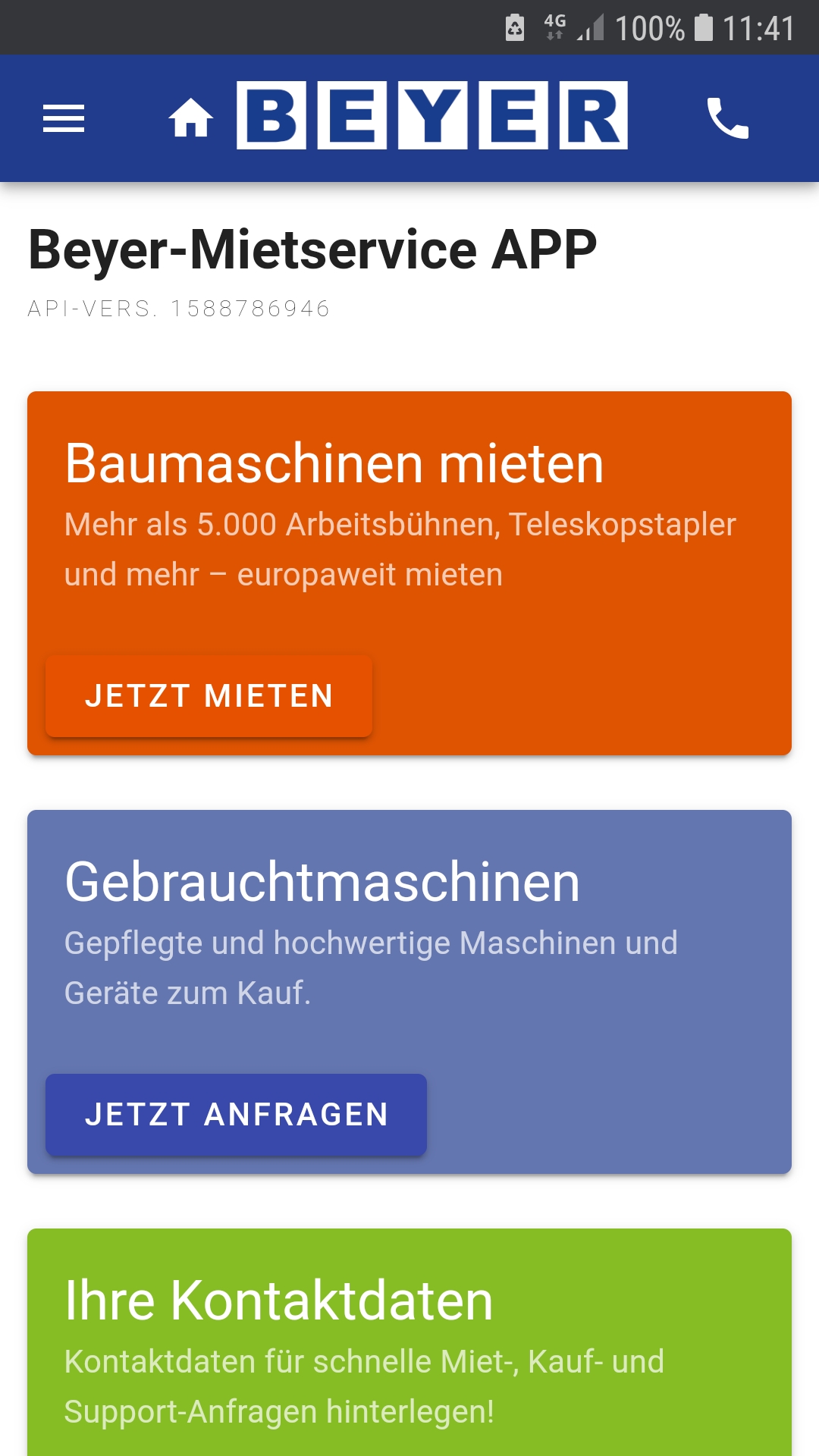 Beyer-App Übersicht