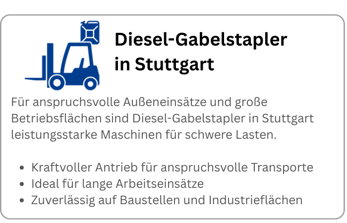 Infografik über Diesel-Gabelstapler zur Miete in Stuttgart