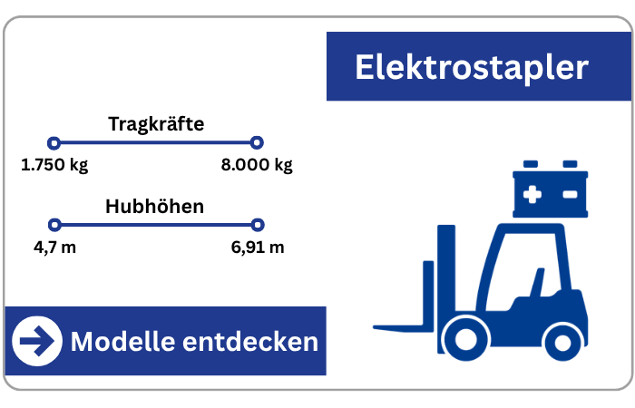 Infografik über BEYER Elektrostapler Modelle