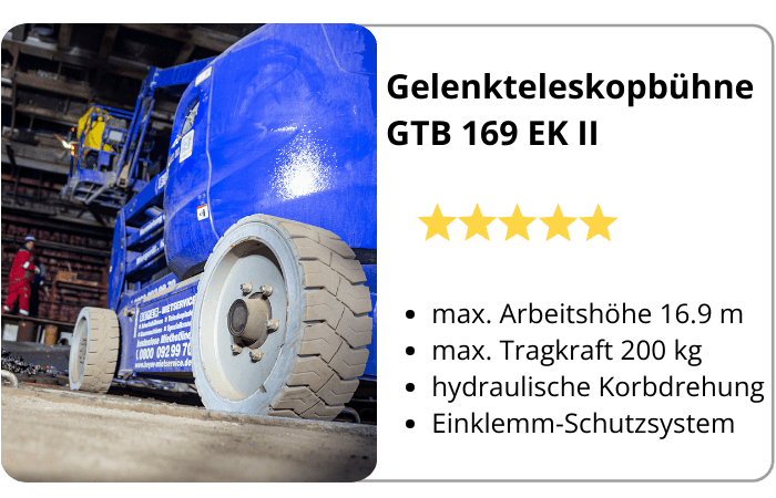 Eigenschaften von Elektro-Gelenkteleskopbühne GTB 169 EK II von BEYER