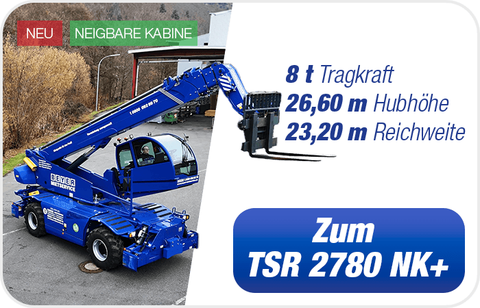 Infografik von BEYER Teleskopstapler TSR 2780 NK+
