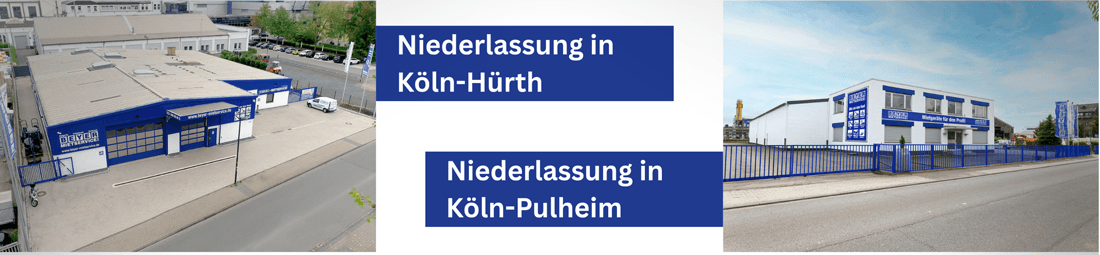 Zwei BEYER-Niederlassungen Hürth und Pulheim auf Infografik