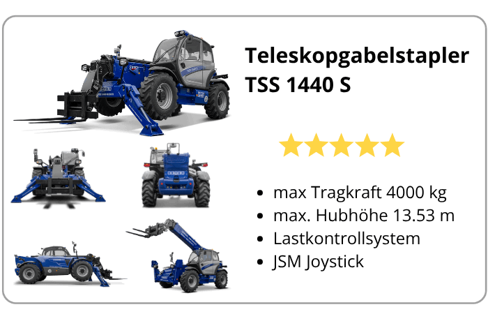 BEYER-Infografik über starren Teleskopstapler TSS 1440