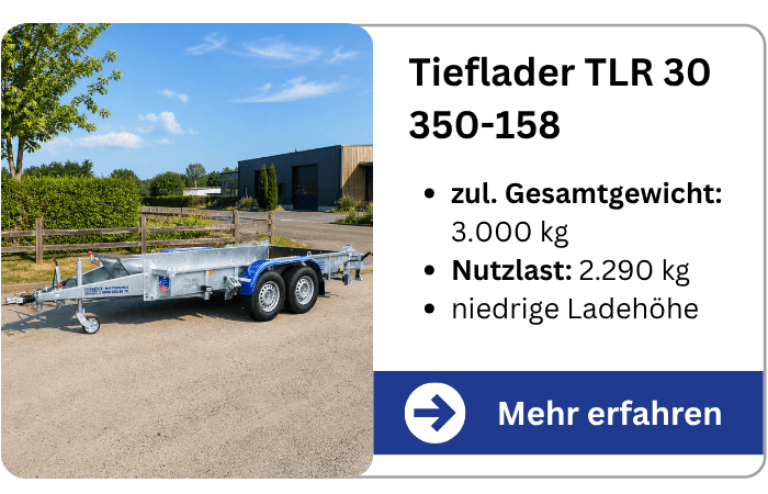 BEYER Infografik über Tandem-Tieflader TLR 30 350-158