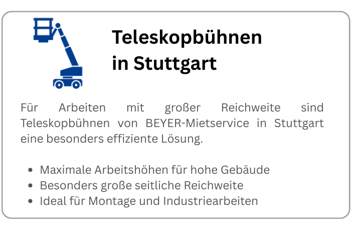 Infografik zur Teleskopbühnen-Miete für Stuttgart