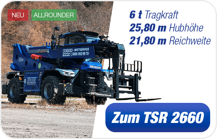 Infografik BEYER Teleskopstapler TSR 2660