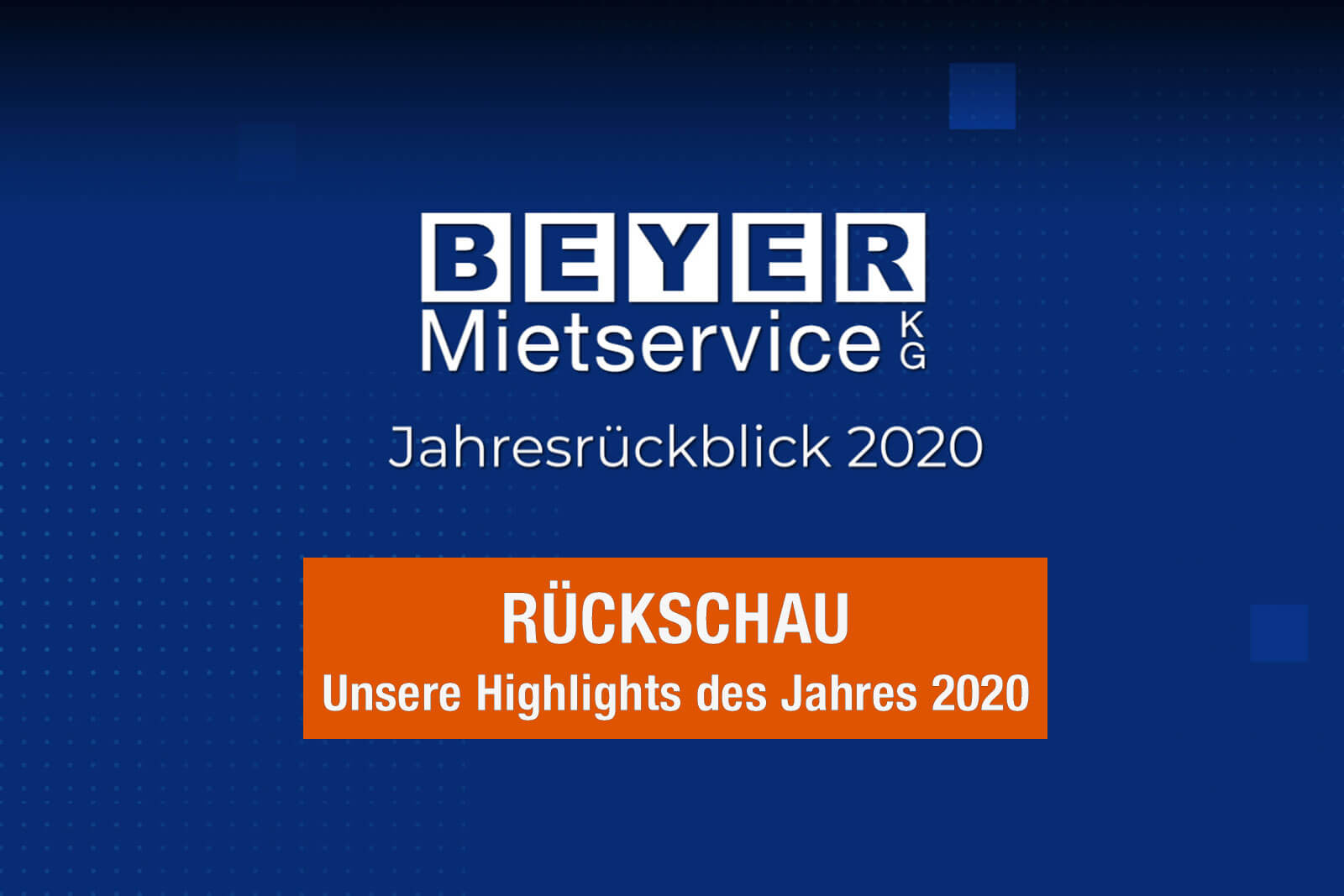 Video-Vorschaubild für BEYER Jahresrückblick 2020