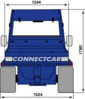 Heck-Abmessungen von BEYER Connect Car mit Elektroantrieb