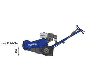 Abmessungen kompakte Wurzelfräse