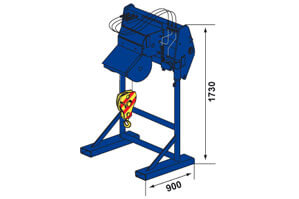 Abmessungsgrafik 6 t Seilwinde für Teleskopstapler TSR 3060 II