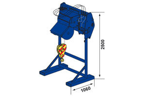 Abmessungsgrafik 8 t Winde von TSR 2780 NK +