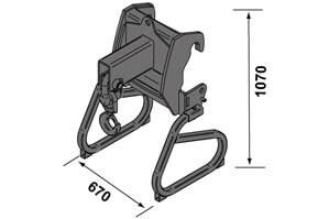 Abmessungsgrafik von 6 t Lasthaken TSR 3060