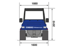 Heck-Abmessungen von BEYER Connect Car Diesel 4x4-4P