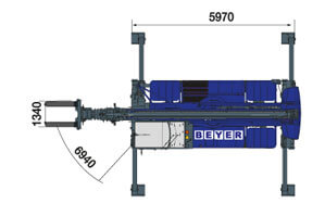 Abmessungsgrafik aus der Vogelperspektive von TSR 2780 NK Plus