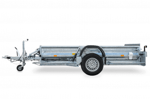 Seitenansicht Absenkanhänger AAR 18 mit 1200 kg Nutzlast