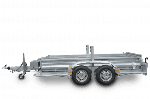 Seitenansicht Absenkanhänger 3.500 kg zul. Gesamtgewicht, 2.600 kg Nutzlast
