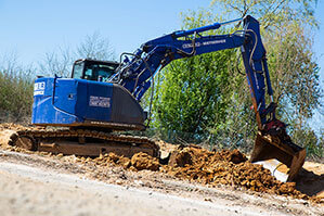 BEYER-Bagger bei Erdarbeiten im Einsatz