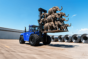 Stärkster Stapler der Welt könnte 10 Elefanten stemmen