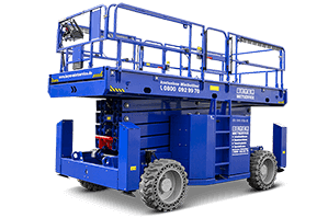 Elektro-Scherenbühne mit 18 m Arbeitshöhe und Allradantrieb