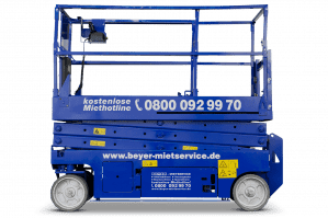 Seitenansicht von 8 m Elektro-Scherenbühne