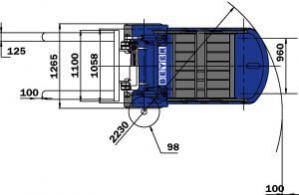 Maßzeichnung von 3 t Elektrostapler FS 30 IE-650 II