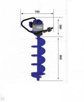 Abmessungsgrafik Einmann-Erdbohrer