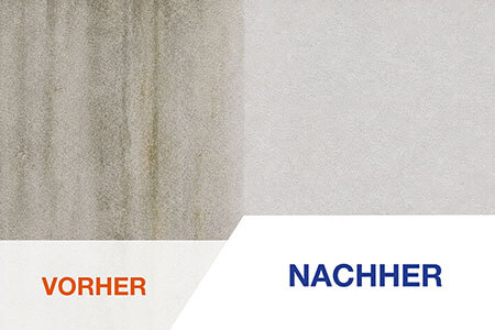 Fassadenreinigung mit BEYER-Mietservice: Vorher-Nachher Beispiel