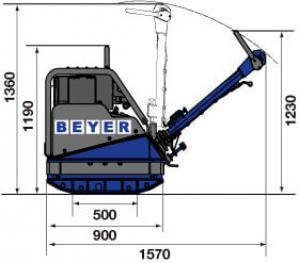 Flächenverdichter Abmessung RP 500 KG