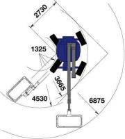 Abmessungen aus der Vogelperspektive von 17 m Diesel-Hebebühne