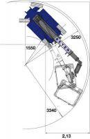 Abmessungsgrafik Wenderadius von 12 m Gelenkteleskopbühne