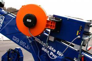 Detailansicht auf Energie-Antrieb von Glaskran MC 87.3 mit Glassaugrotor