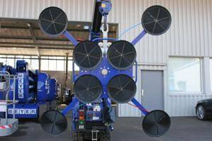 Minikran mit Glassauger für Glasmontage-Einsätze