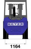 Abmessungsgrafik Heck von BEYER Gabelstapler