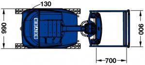 Abmessungen von 10 m Hublift aus der BEYER-Vermietung