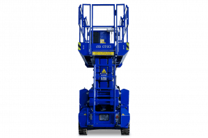 Heckansicht von 17 m Elektro-Scherenbühne aus der BEYER-Vermietung