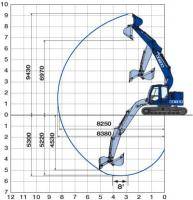 Kettenbagger Diagramm von KB 1550 K aus dem BEYER-Verleih