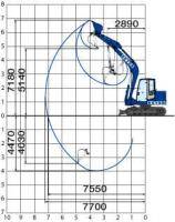 Diagramm von BEYER-Kettenbagger mit 8,5 t Betriebsgewicht