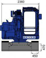 Grafik Durchfahrtsbreite und Kettenbreite 16 m Raupenkran RC 164.5 D K II