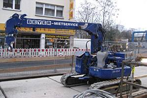 BEYER-Raupenkran an Einsatzort