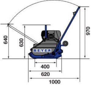 Rüttelplatte RP 12 KN 120 KG Seite