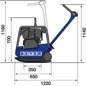 Rüttelplatte RP 12 KN 200 KG Seite