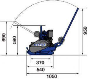 Rüttelplatte RP 12 KN 90 KG Seite