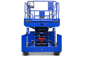 Front von Scherenarbeitsbühne SB 180 SEA II mit Allrad