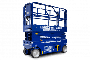 10 m Scherenarbeitsbühne SB 102 ES aus der BEYER-Vermietung