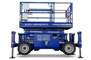 Scherenarbeitsbühne SB 117 SDC mit 11 m Arbeitshöhe von BEYER-Mietservice