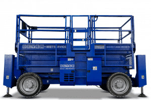 12 m Diesel-Scherenarbeitsbühne SB 121 SDL in Seitenansicht